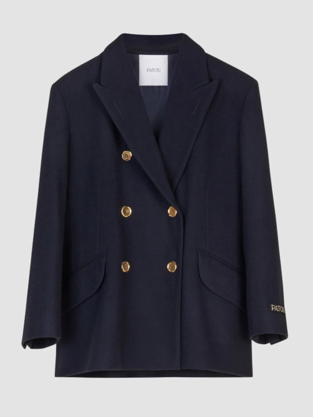 Patou "Iconic" Double Breasted Jacket in Navy, size 40FR (fits US 4/6)
